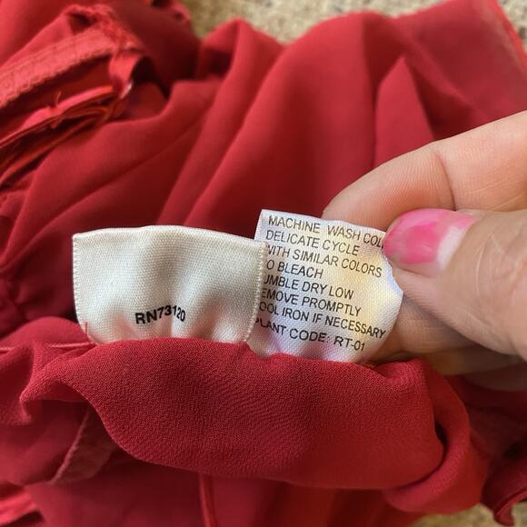 Y2K Frederick's Of Hollywood Lingerie 1X Babydoll Red Wedding Nightie Sexy Love - Picture 8 of 8
